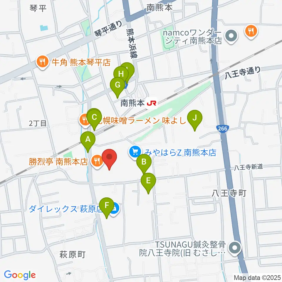 大谷楽器 南熊本教室周辺の駐車場・コインパーキング一覧地図