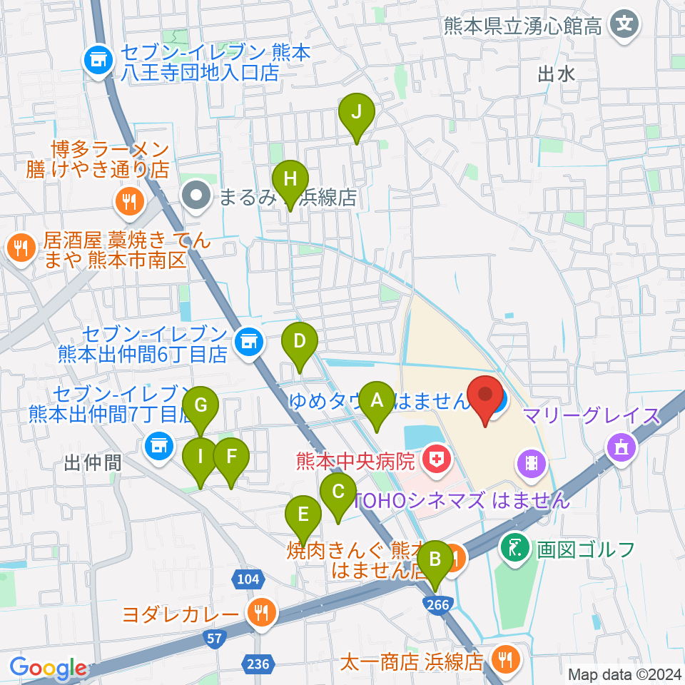 大谷楽器 はません教室周辺の駐車場・コインパーキング一覧地図