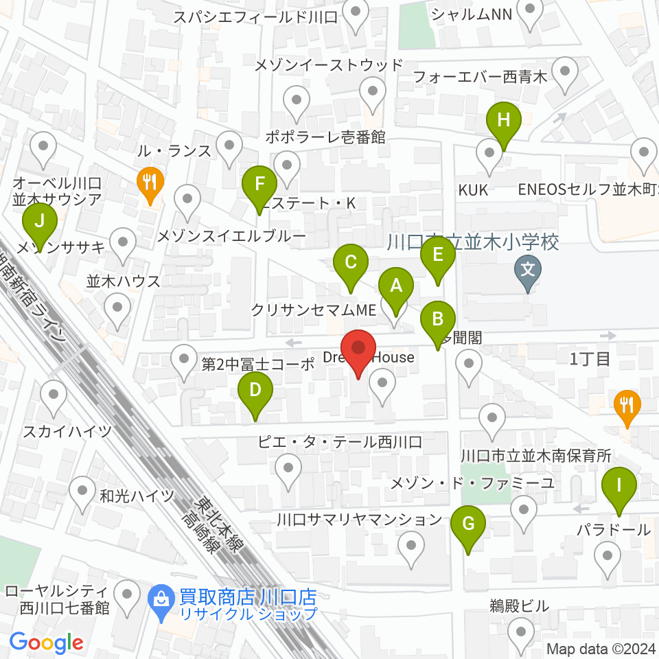 ワゴムスタジオ周辺の駐車場・コインパーキング一覧地図