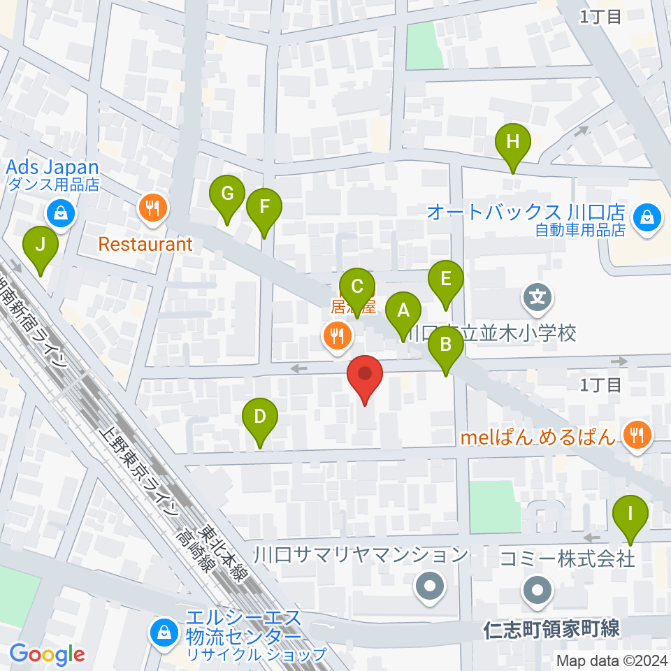 ワゴムスタジオ周辺の駐車場・コインパーキング一覧地図