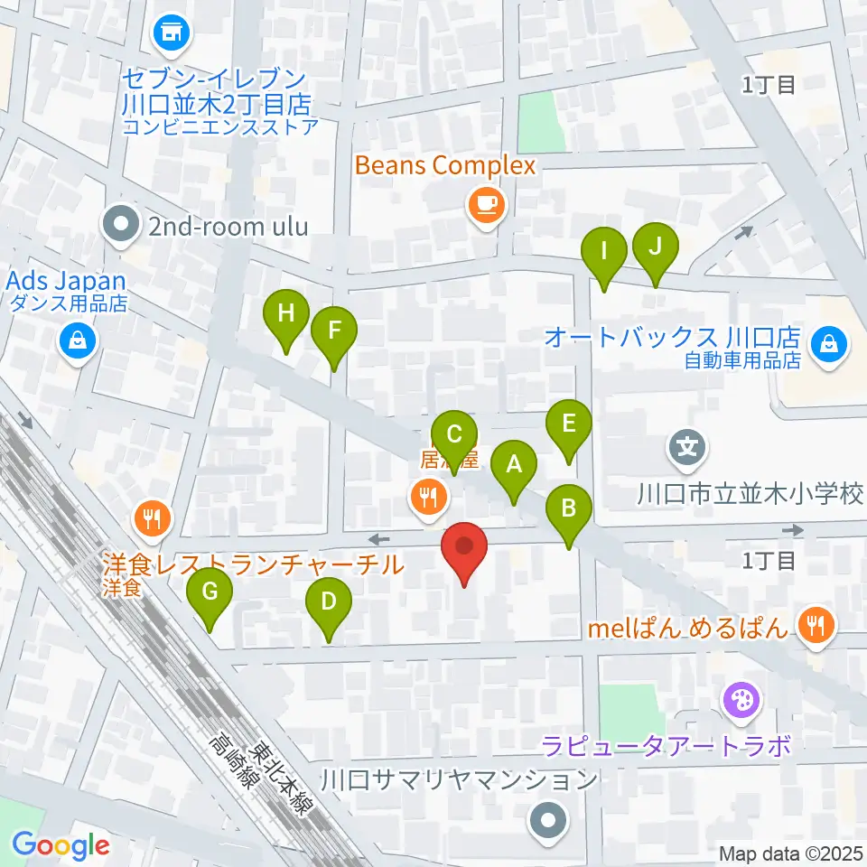 ワゴムスタジオ周辺の駐車場・コインパーキング一覧地図
