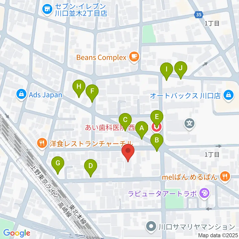 ワゴムスタジオ周辺の駐車場・コインパーキング一覧地図