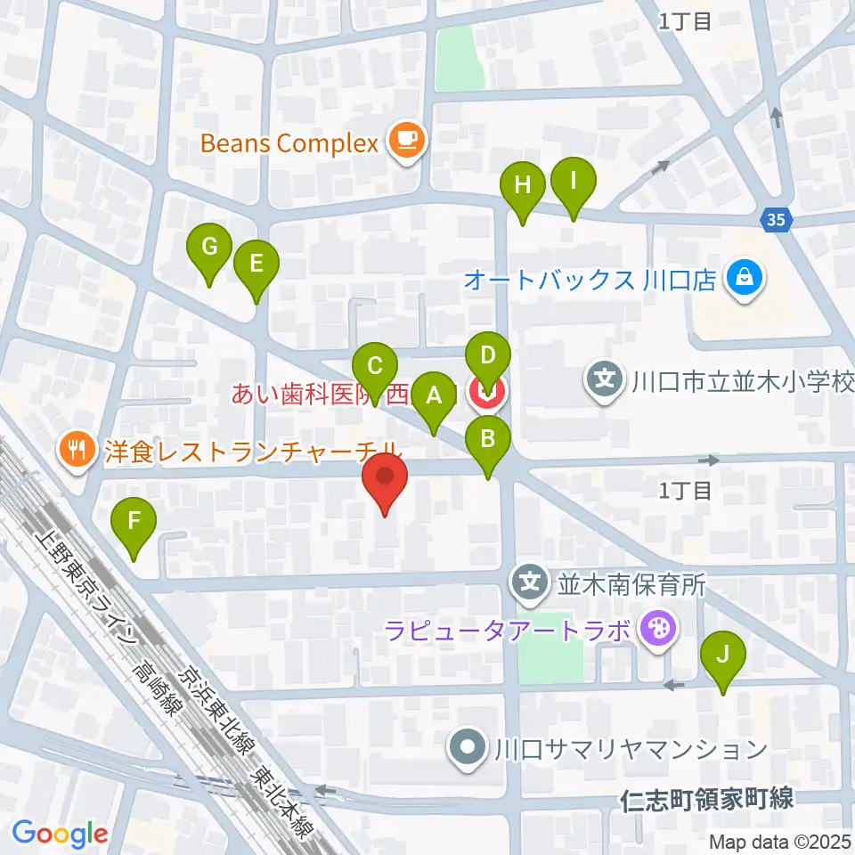 ワゴムスタジオ周辺の駐車場・コインパーキング一覧地図