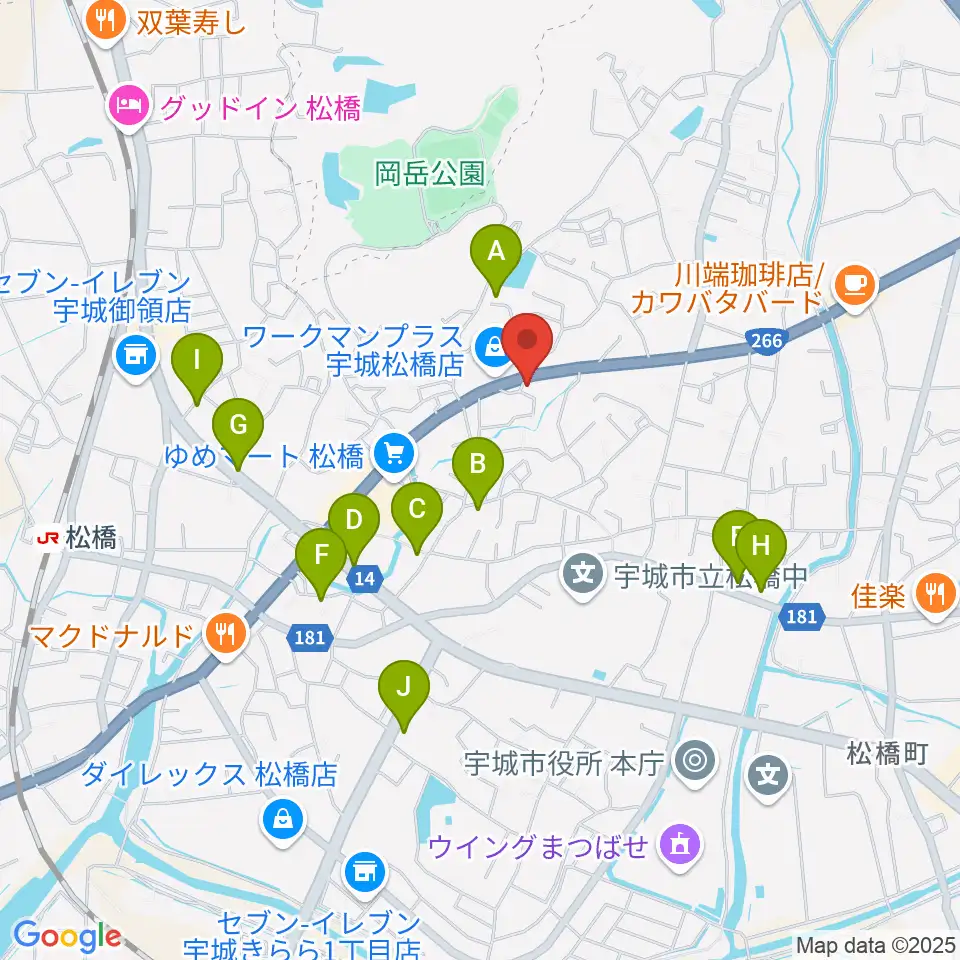 大谷楽器 松橋教室周辺の駐車場・コインパーキング一覧地図