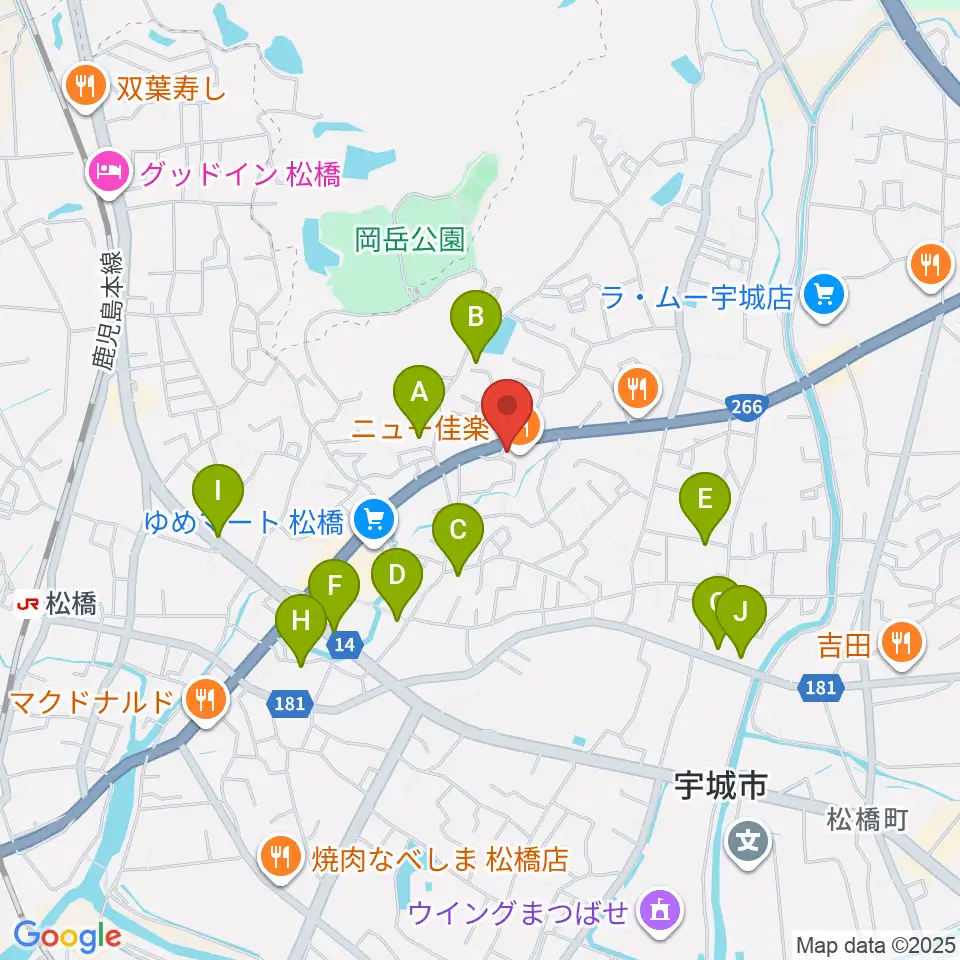 大谷楽器 松橋教室周辺の駐車場・コインパーキング一覧地図
