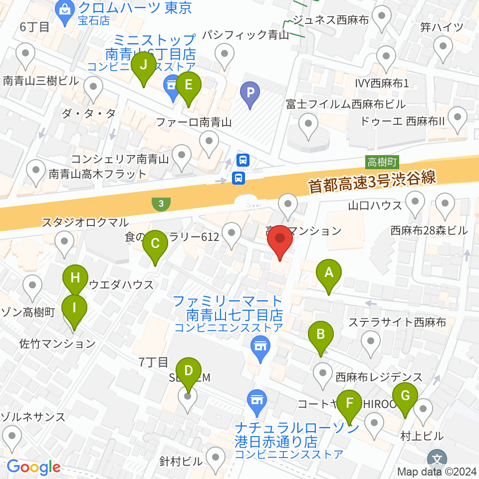 ギガバー東京周辺の駐車場・コインパーキング一覧地図