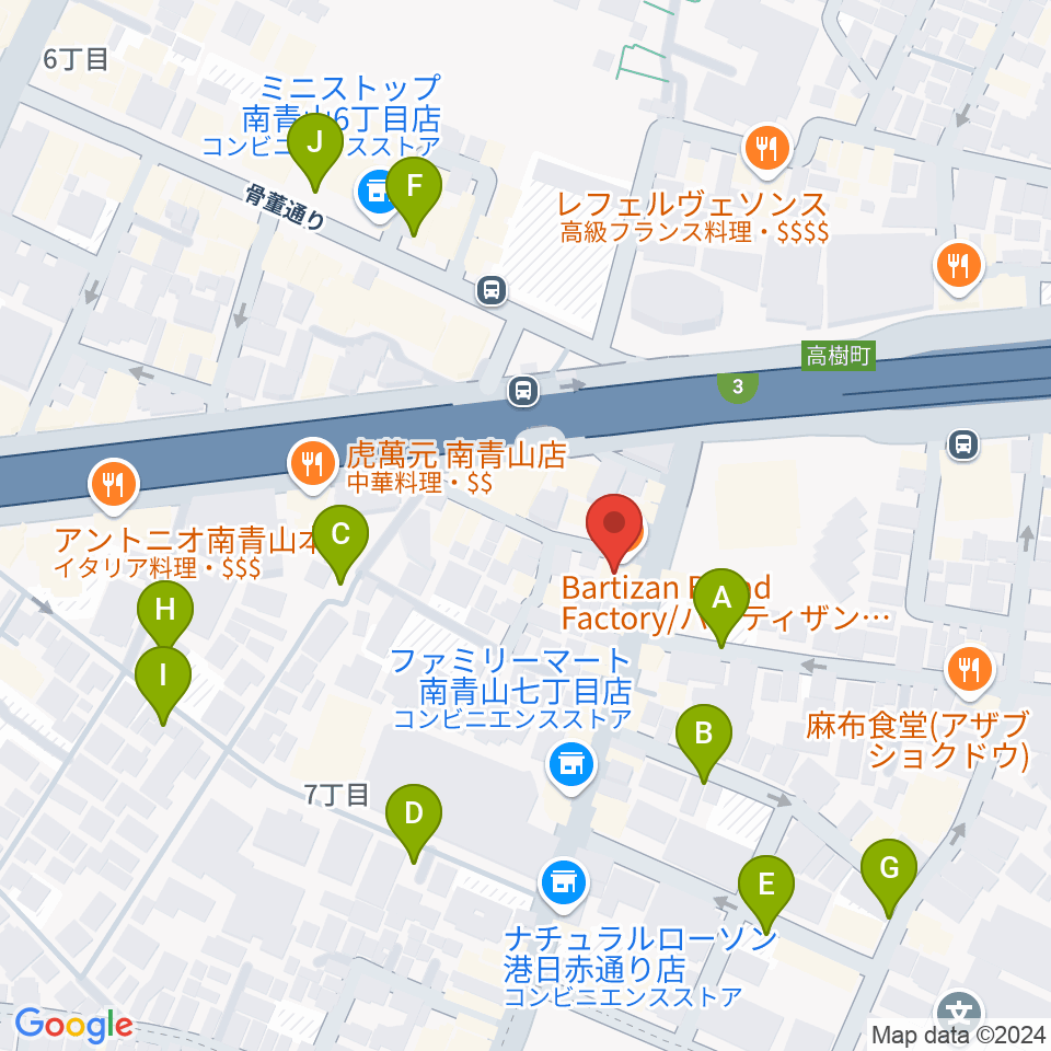 ギガバー東京周辺の駐車場・コインパーキング一覧地図