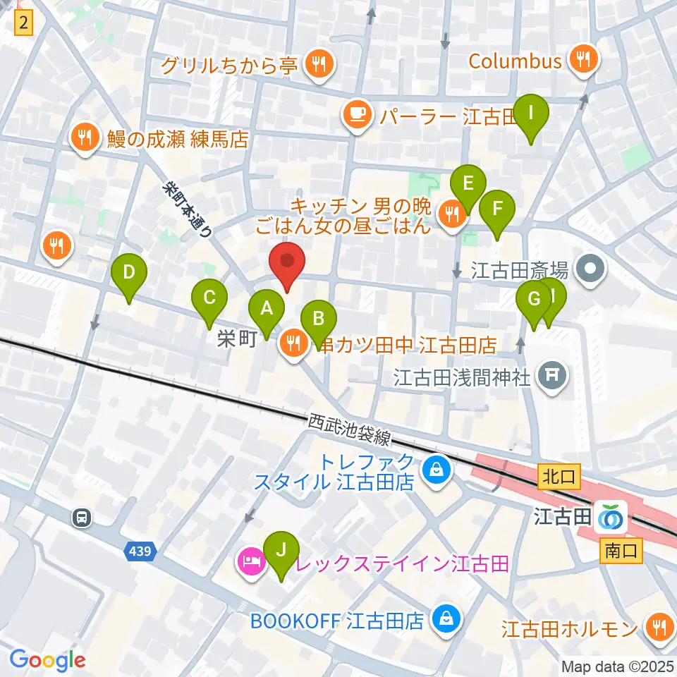 ロックンバナナ1スタジオ周辺の駐車場・コインパーキング一覧地図