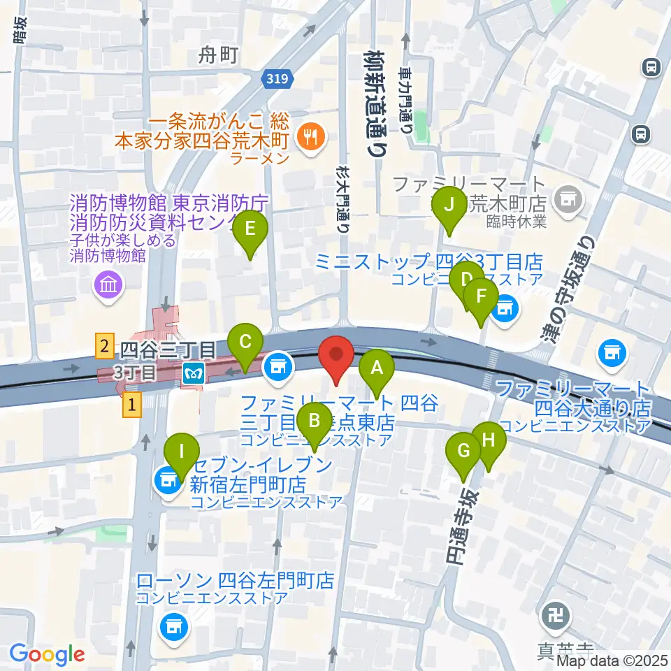 四谷ロータス周辺の駐車場・コインパーキング一覧地図
