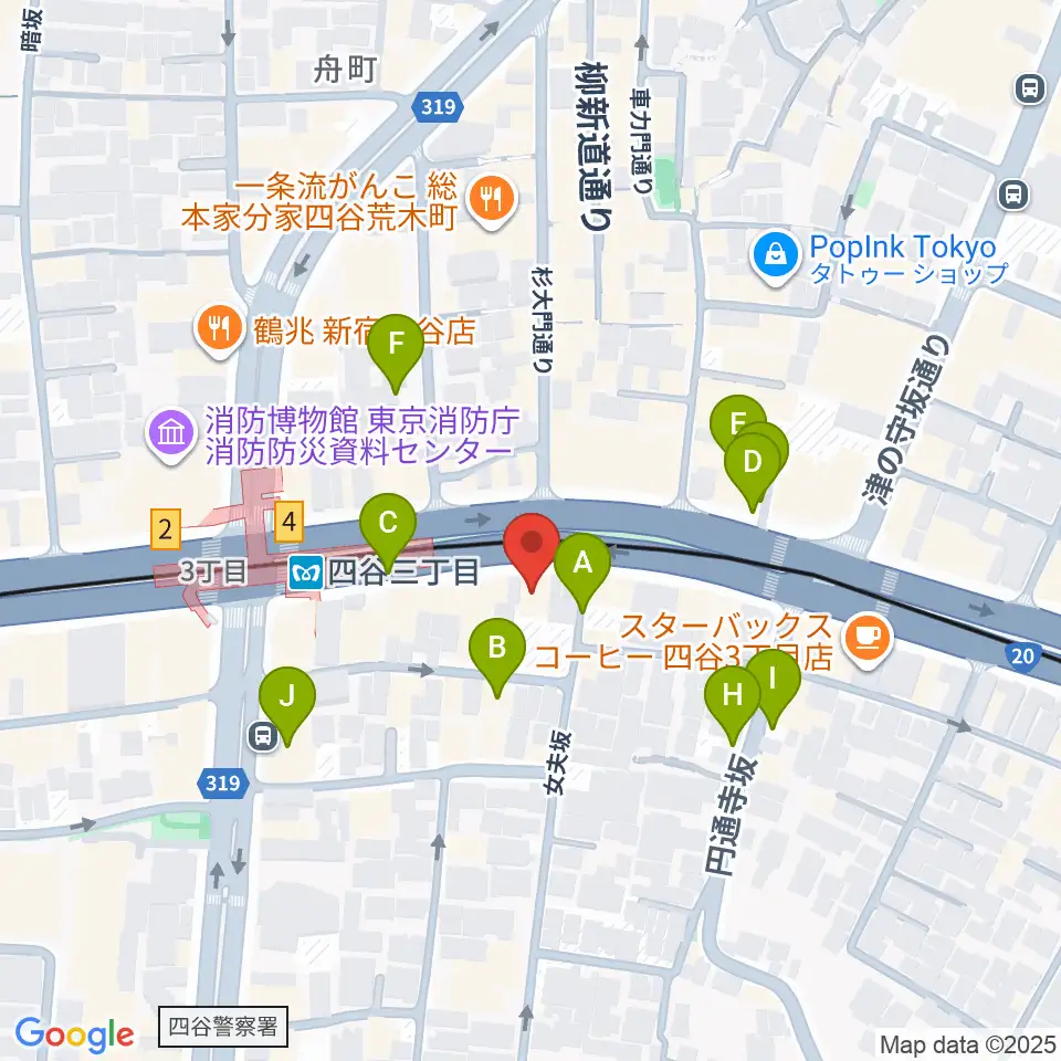 四谷ロータス周辺の駐車場・コインパーキング一覧地図