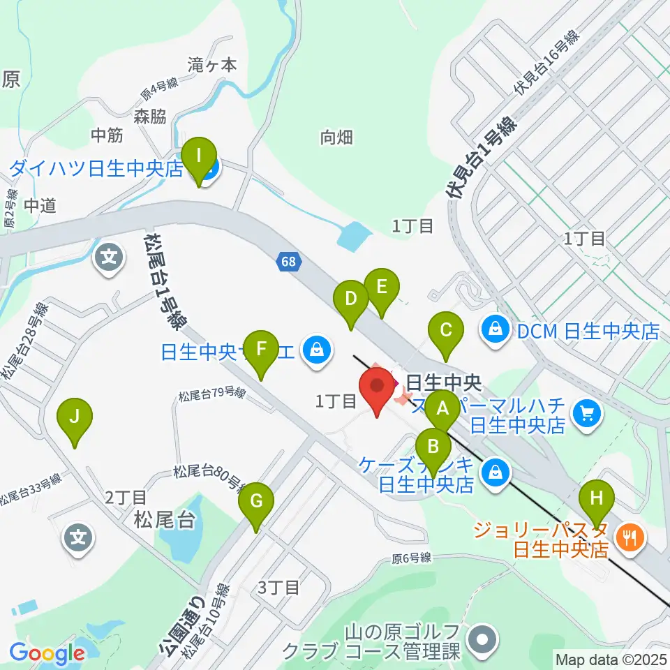 ハセガワ楽器 日生センター周辺の駐車場・コインパーキング一覧地図