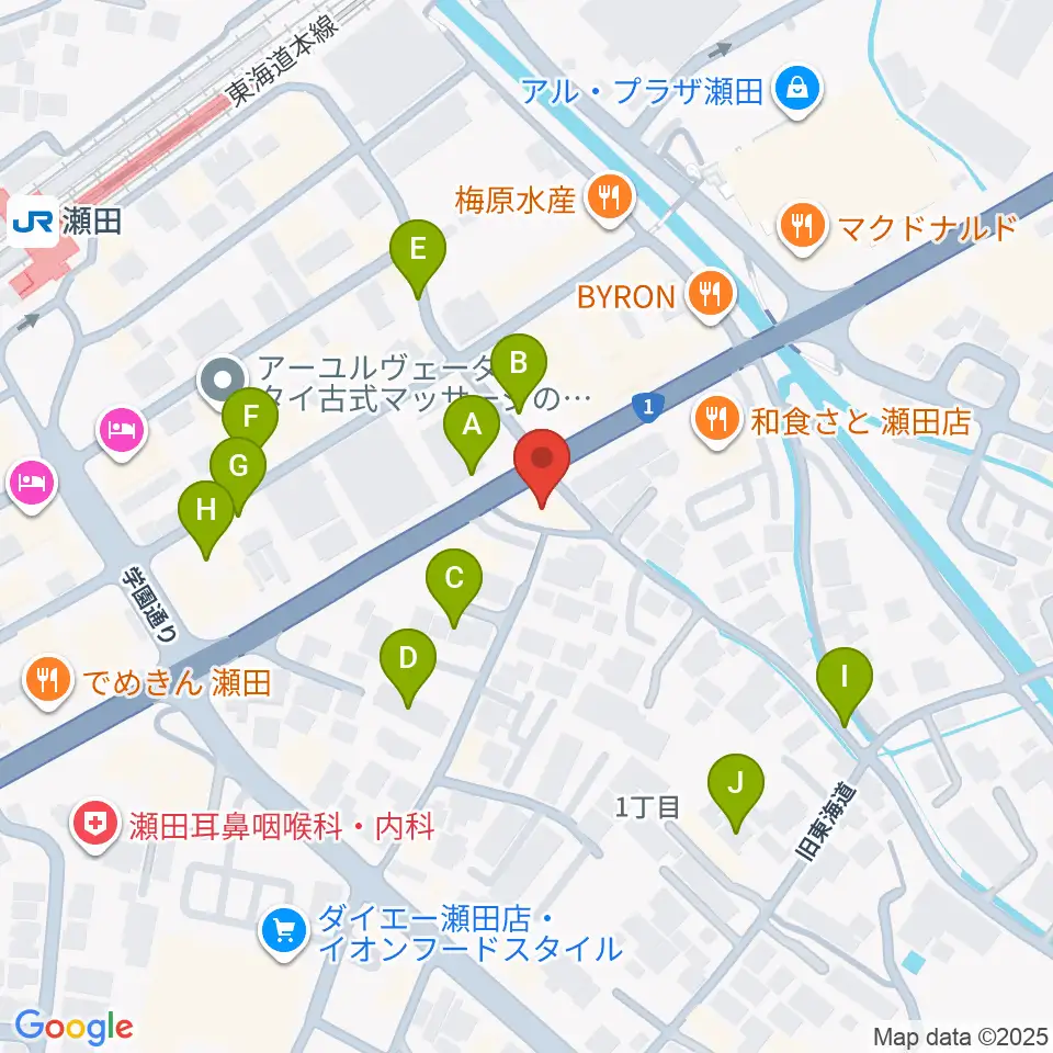 ロマン楽器 瀬田ショップ周辺の駐車場・コインパーキング一覧地図