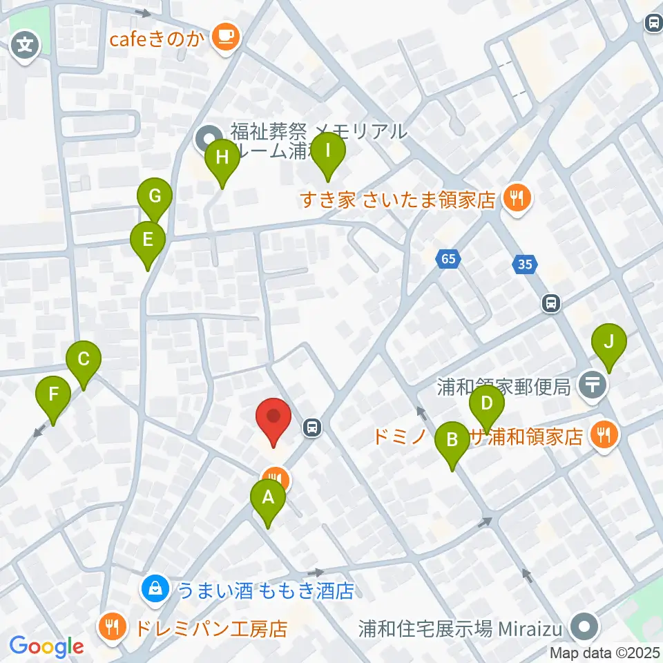 柏屋楽器 領家ミュージックセンター周辺の駐車場・コインパーキング一覧地図