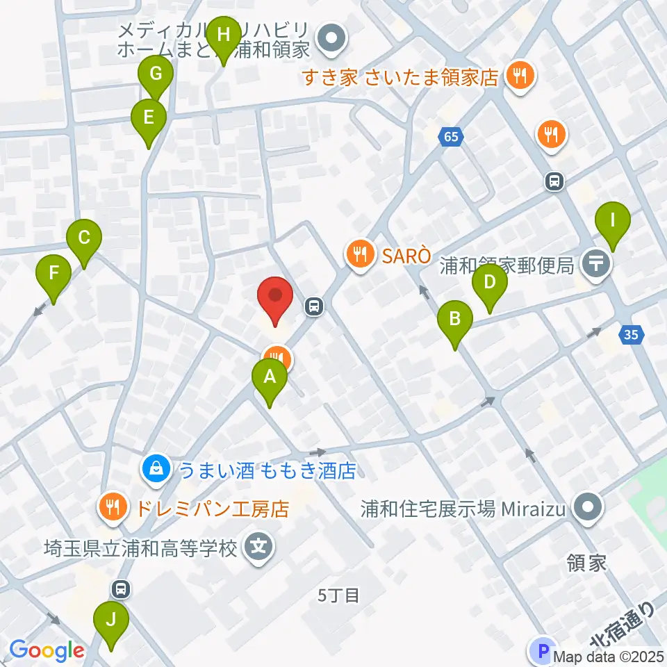柏屋楽器 領家ミュージックセンター周辺の駐車場・コインパーキング一覧地図