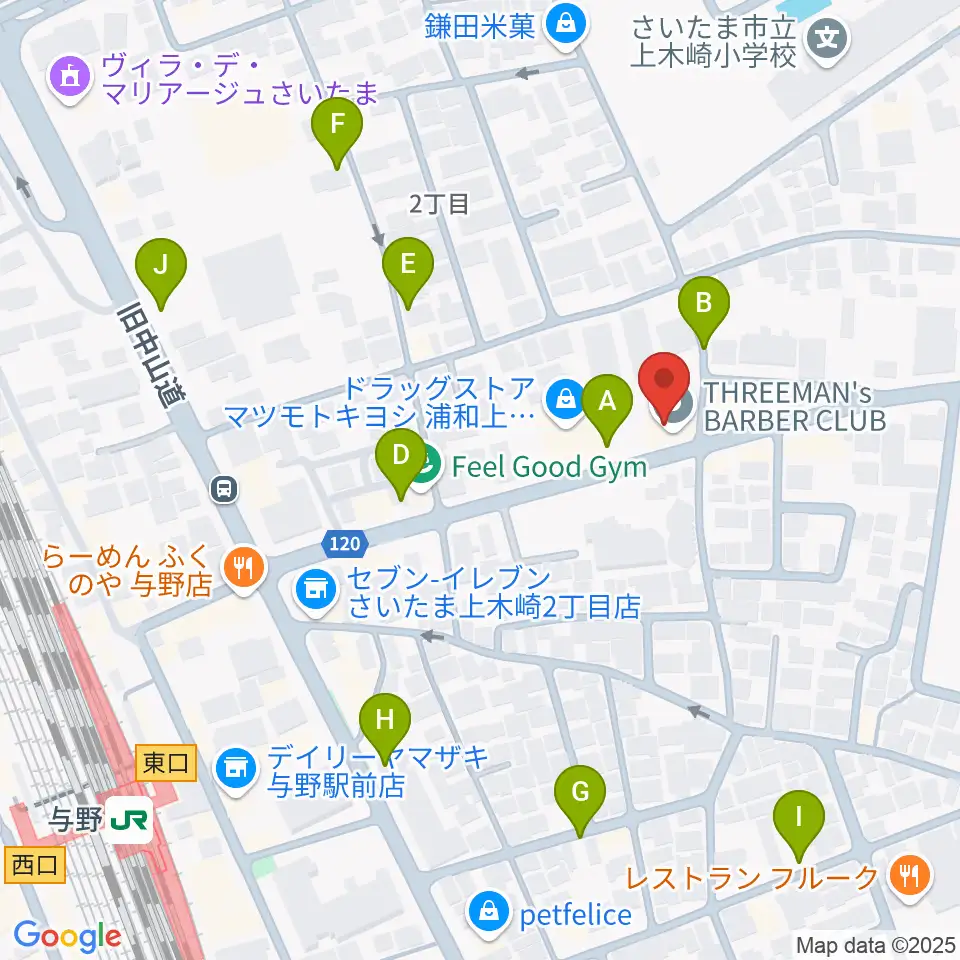 柏屋楽器 木崎ミュージックセンター周辺の駐車場・コインパーキング一覧地図