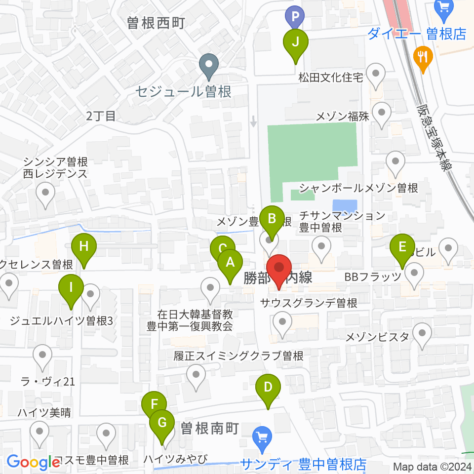 曽根ライブカフェアレサ周辺の駐車場・コインパーキング一覧地図