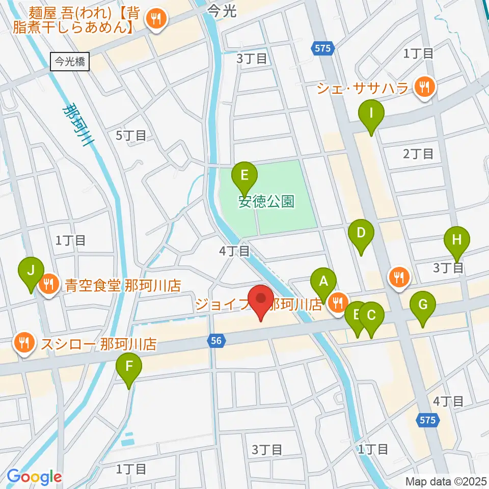 フカノ楽器店 那珂川ピアノ教室周辺の駐車場・コインパーキング一覧地図