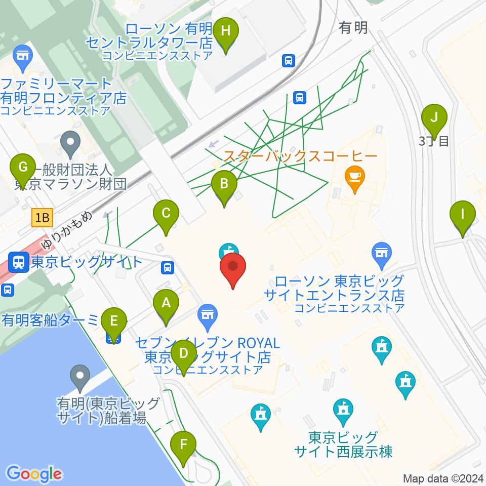 東京ビッグサイト 東京国際展示場周辺の駐車場・コインパーキング一覧地図