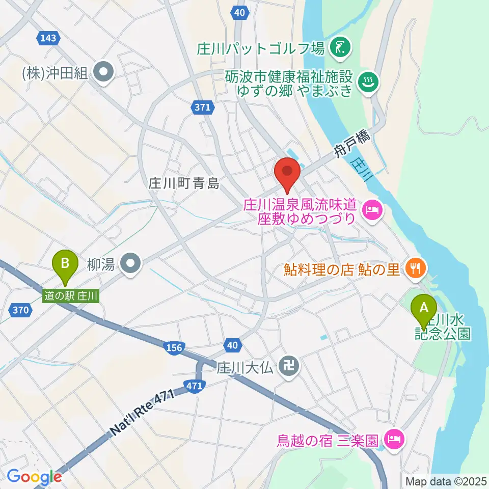 庄川生涯学習センター周辺の駐車場・コインパーキング一覧地図