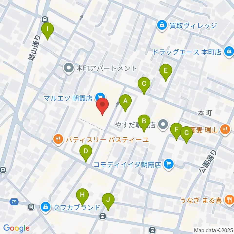 柏屋楽器 朝霞ミュージックセンター周辺の駐車場・コインパーキング一覧地図