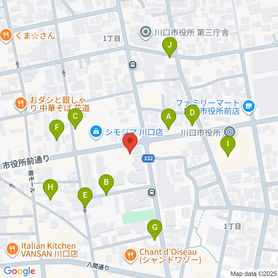 柏屋楽器 川口ミュージックプラザ周辺の駐車場・コインパーキング一覧地図