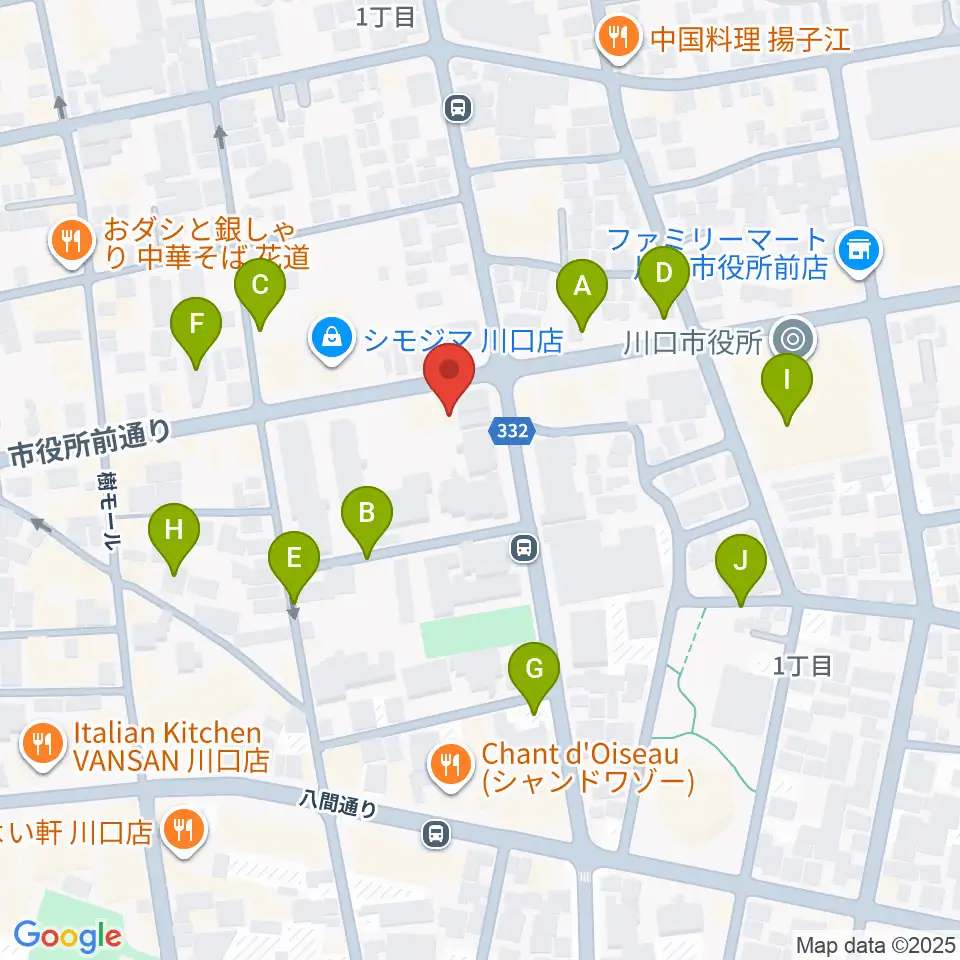 柏屋楽器 川口ミュージックプラザ周辺の駐車場・コインパーキング一覧地図