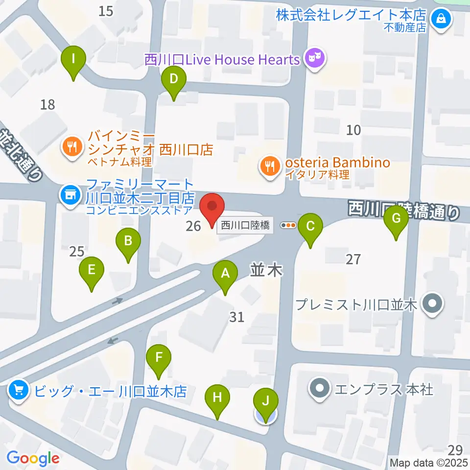 柏屋楽器 西川口ミュージックサロン周辺の駐車場・コインパーキング一覧地図