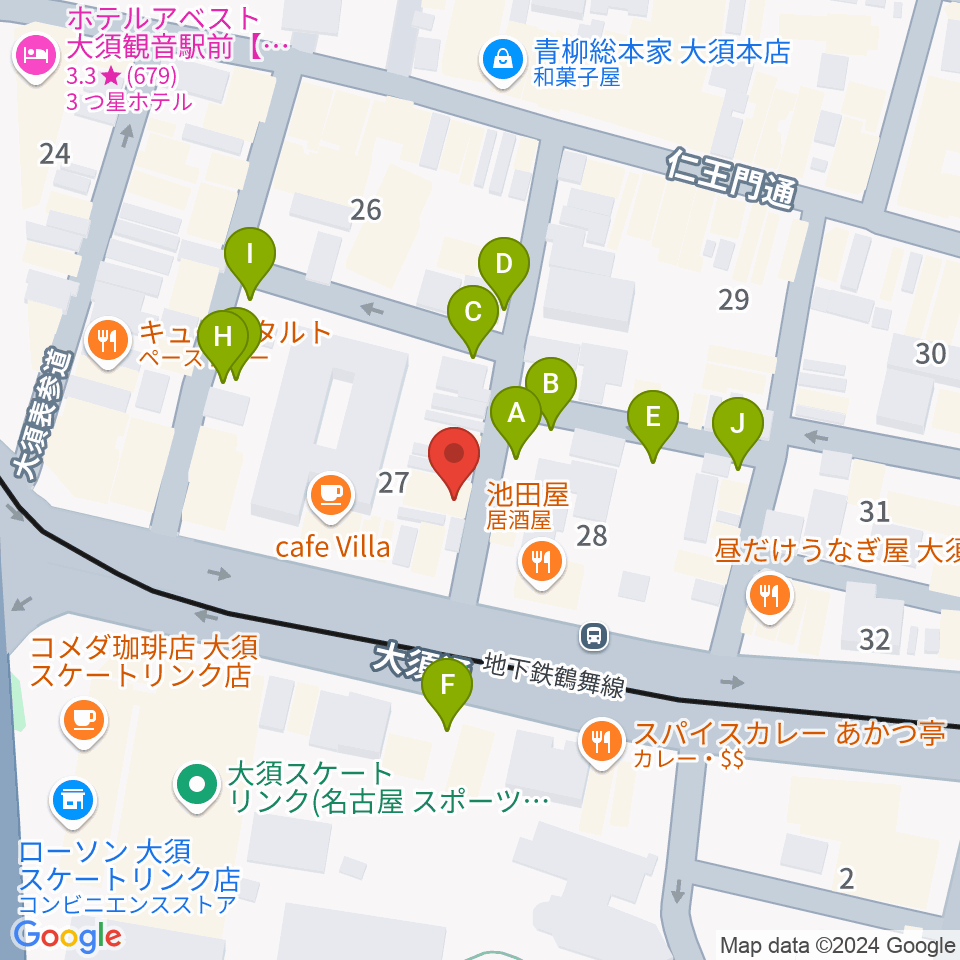 七ツ寺共同スタジオ周辺の駐車場・コインパーキング一覧地図