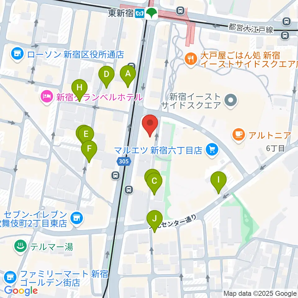 新宿レッドクロス周辺の駐車場・コインパーキング一覧地図