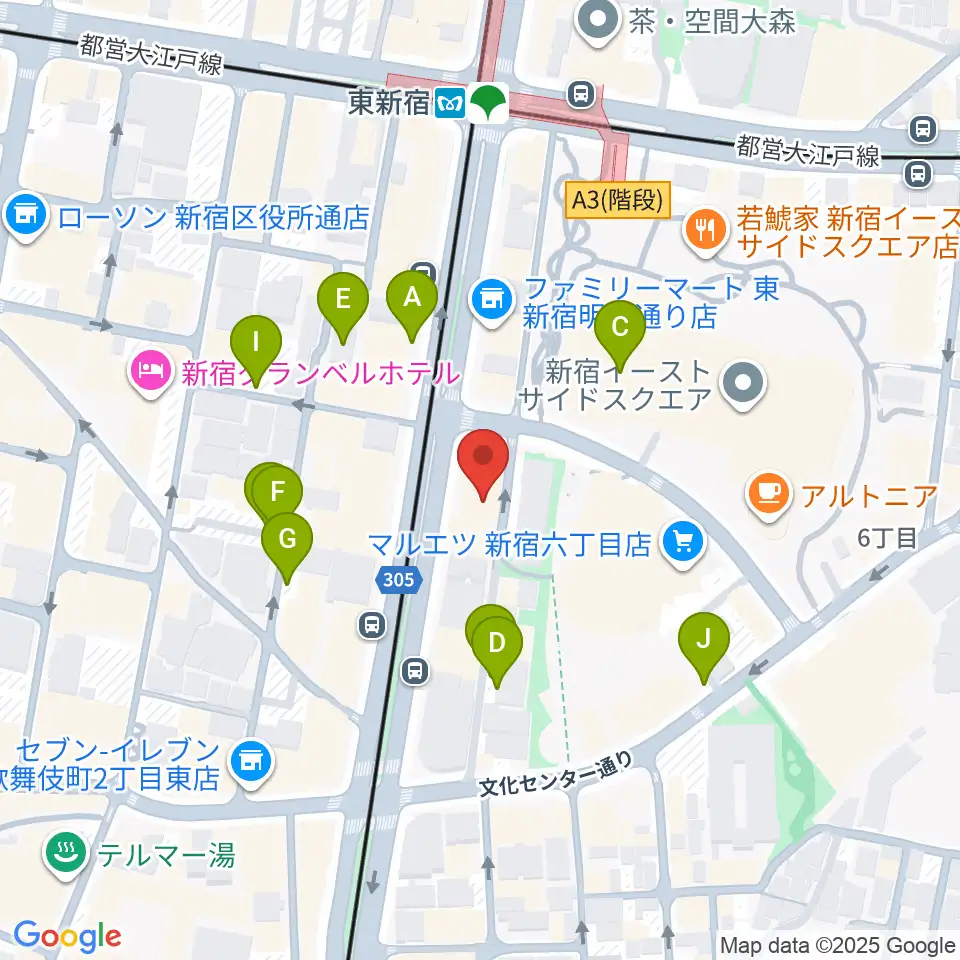 新宿レッドクロス周辺の駐車場・コインパーキング一覧地図