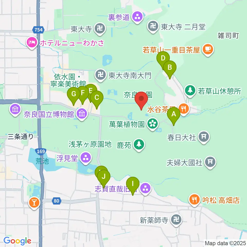 奈良春日野国際フォーラム 甍~I・RA・KA~周辺の駐車場・コインパーキング一覧地図