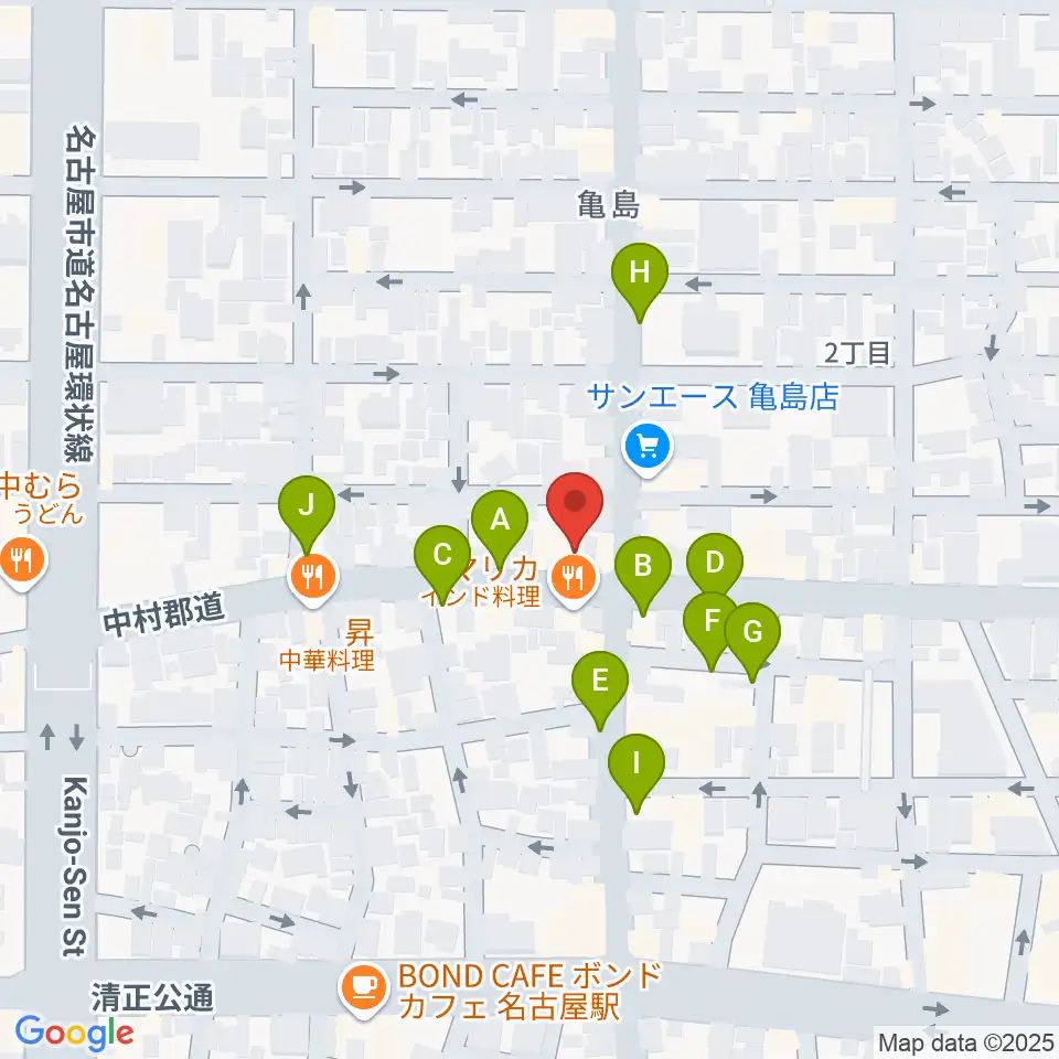 ナンジャーレ周辺の駐車場・コインパーキング一覧地図