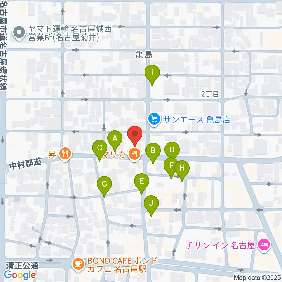 ナンジャーレ周辺の駐車場・コインパーキング一覧地図
