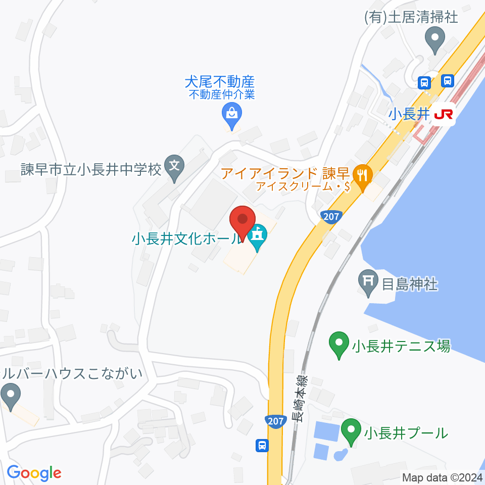 小長井文化ホール・小長井公民館周辺の駐車場・コインパーキング一覧地図