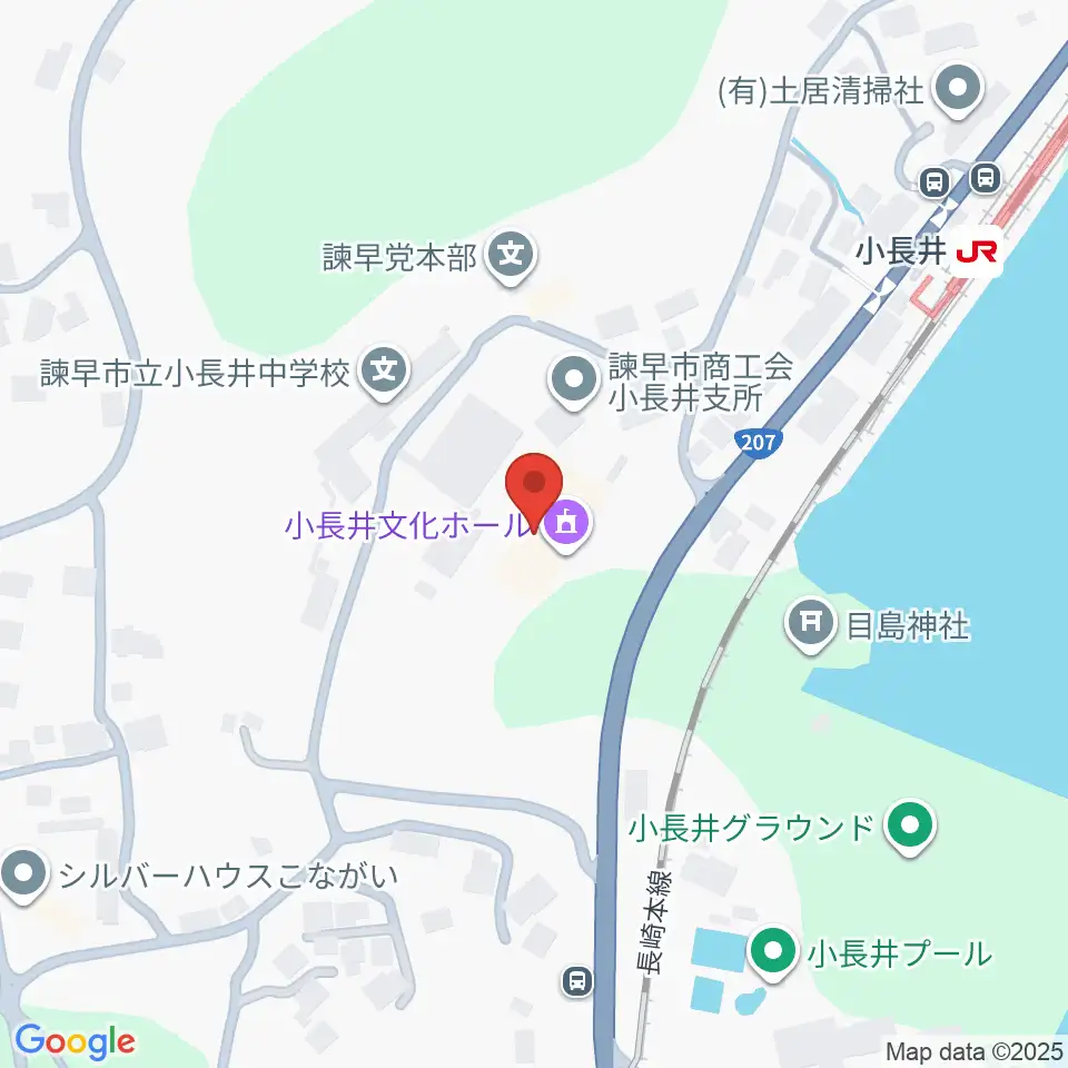 小長井文化ホール・小長井公民館周辺の駐車場・コインパーキング一覧地図