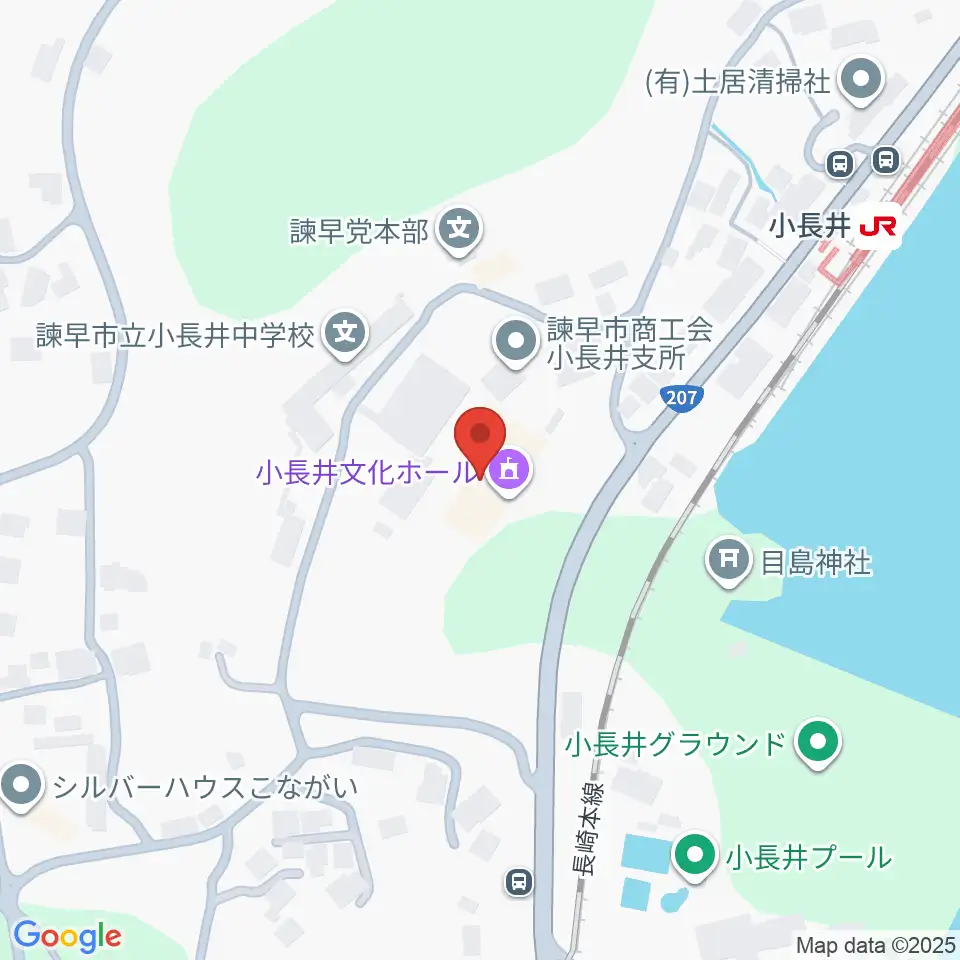 小長井文化ホール・小長井公民館周辺の駐車場・コインパーキング一覧地図