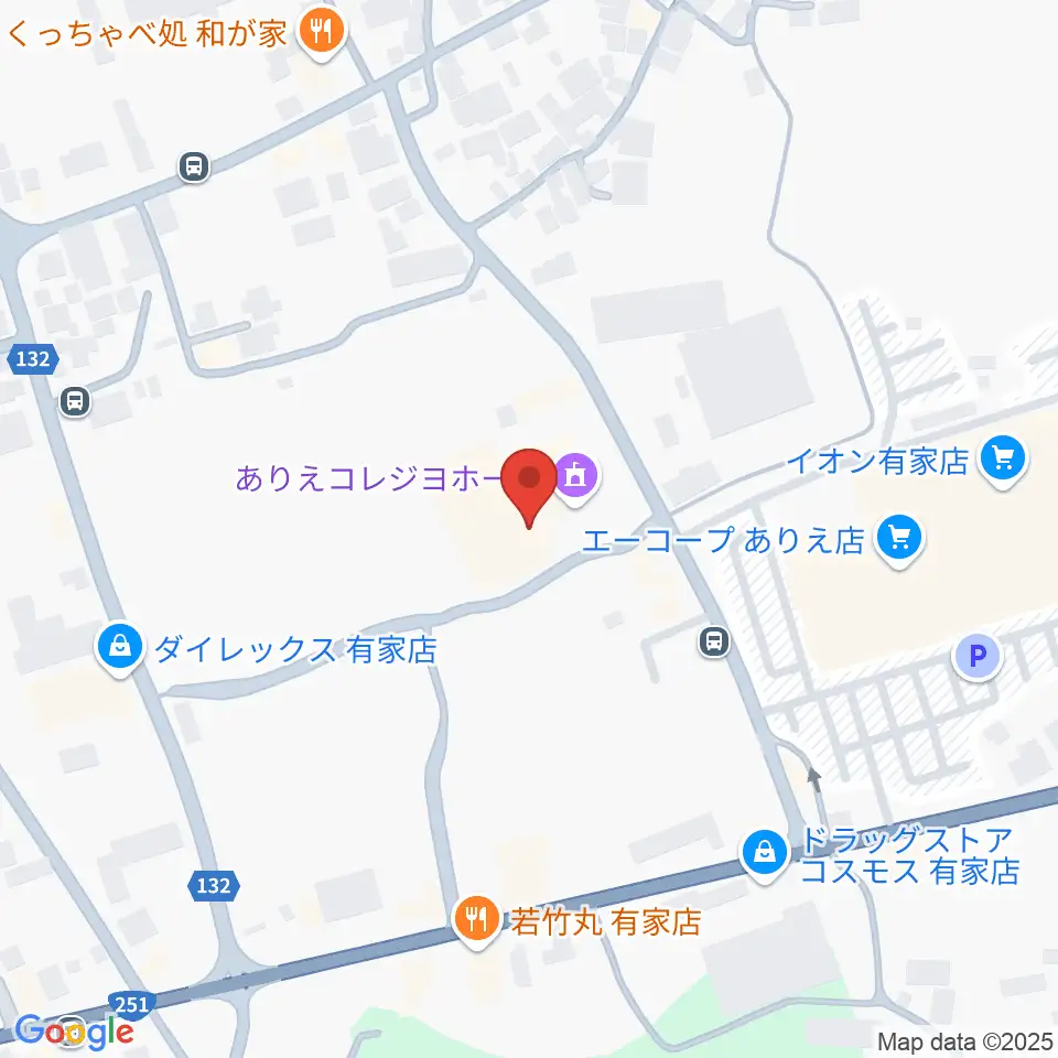 ありえコレジヨホール周辺の駐車場・コインパーキング一覧地図