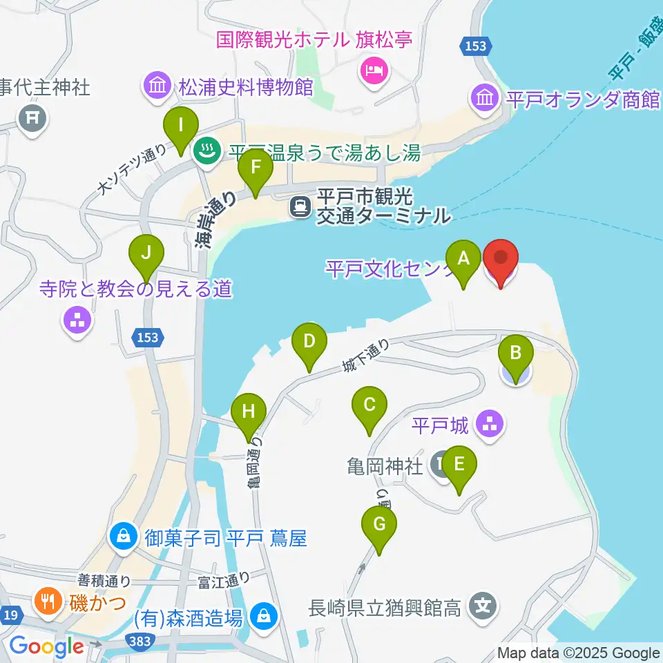 平戸文化センター周辺の駐車場・コインパーキング一覧地図