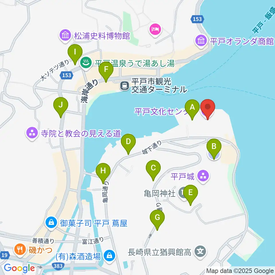 平戸文化センター周辺の駐車場・コインパーキング一覧地図