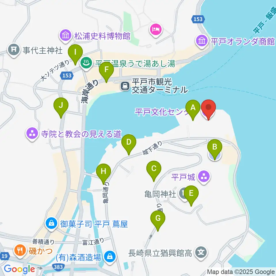 平戸文化センター周辺の駐車場・コインパーキング一覧地図