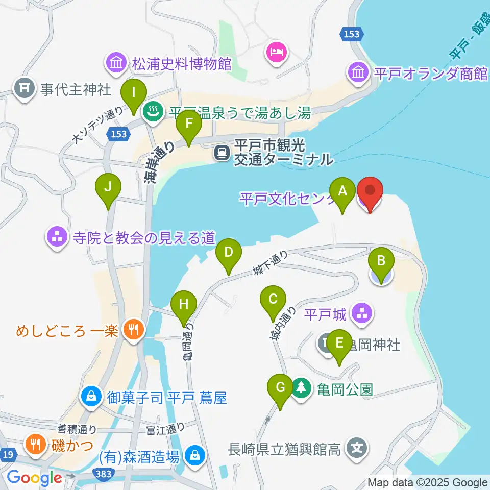 平戸文化センター周辺の駐車場・コインパーキング一覧地図