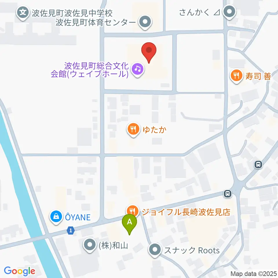 波佐見町総合文化会館 ウェイブホール周辺の駐車場・コインパーキング一覧地図