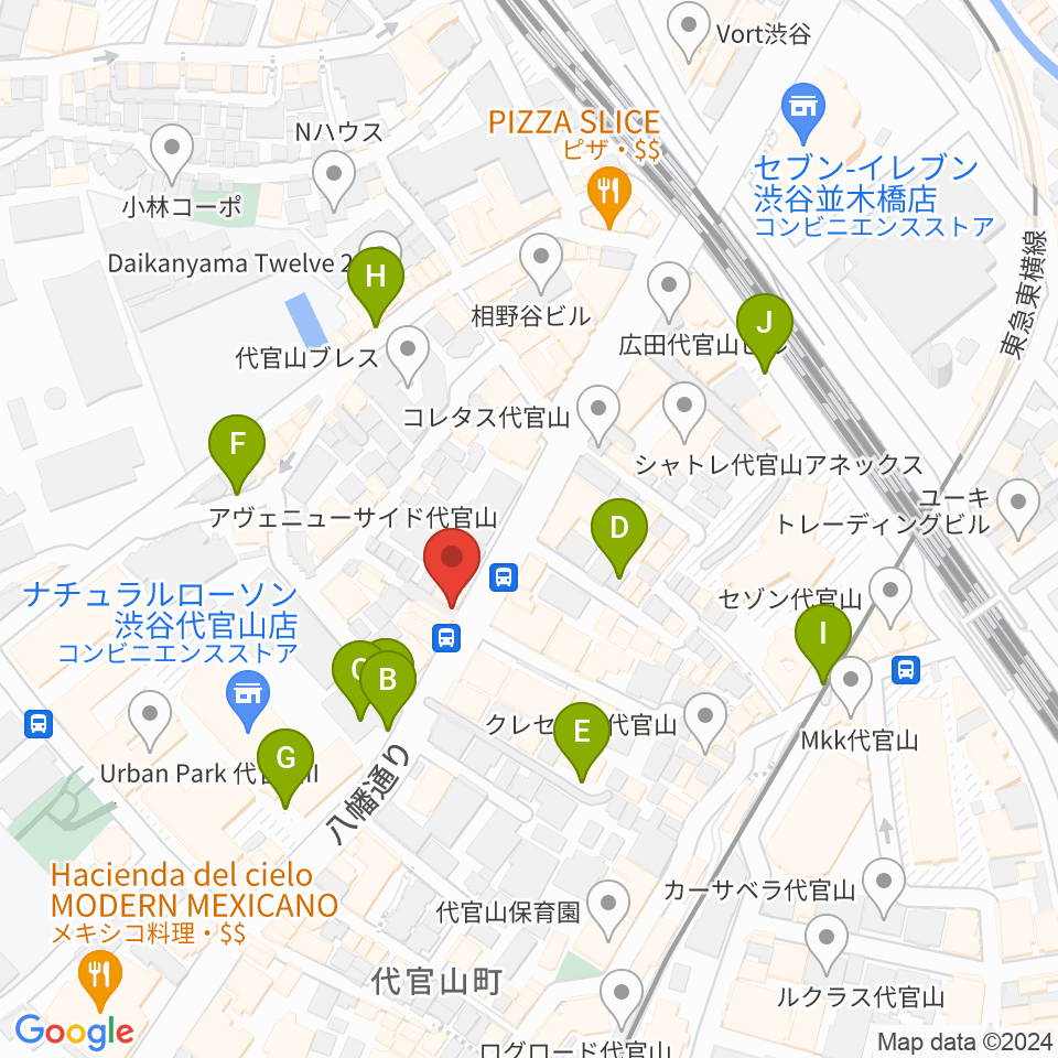 代官山NOMAD周辺の駐車場・コインパーキング一覧地図