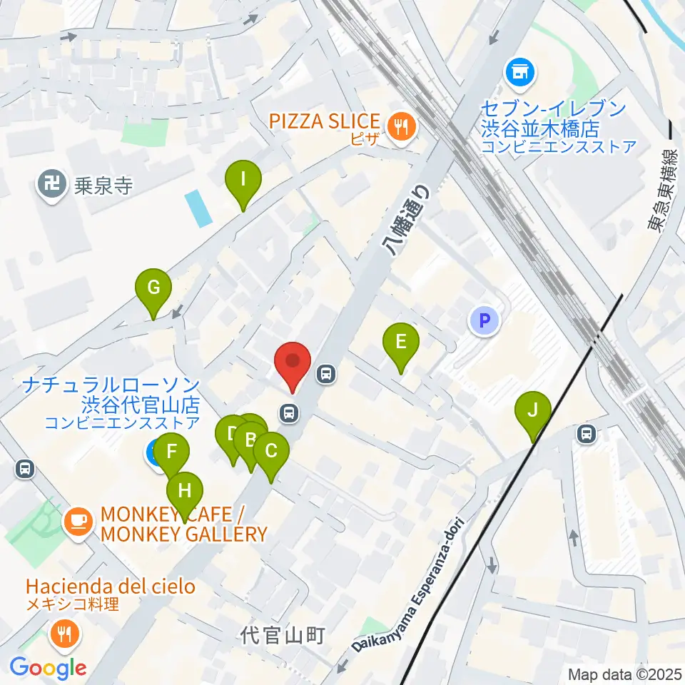 代官山NOMAD周辺の駐車場・コインパーキング一覧地図