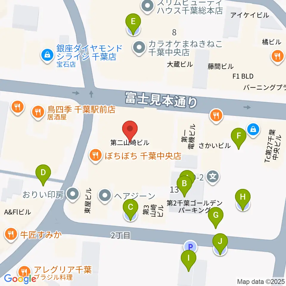 シアーミュージック 千葉校周辺の駐車場・コインパーキング一覧地図