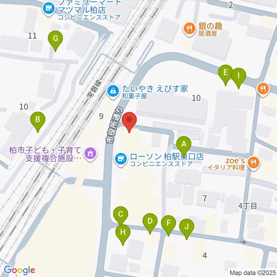 シアーミュージック 柏校周辺の駐車場・コインパーキング一覧地図