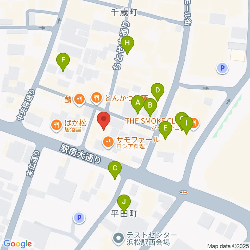 シアーミュージック 浜松校周辺の駐車場・コインパーキング一覧地図