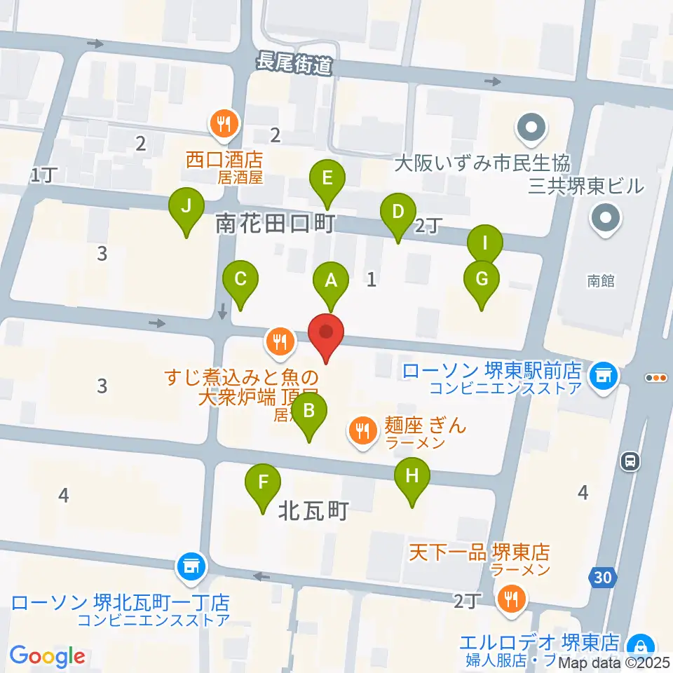 シアーミュージック堺東校周辺の駐車場・コインパーキング一覧地図