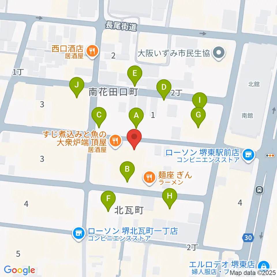 シアーミュージック堺東校周辺の駐車場・コインパーキング一覧地図