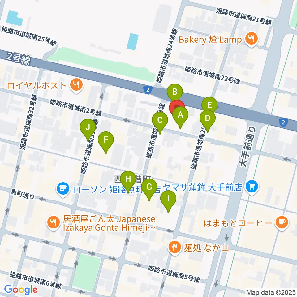 シアーミュージック 姫路校周辺の駐車場・コインパーキング一覧地図